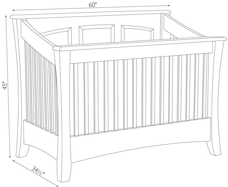 Carlisle Crib Ohio Hardword & Upholstered Furniture