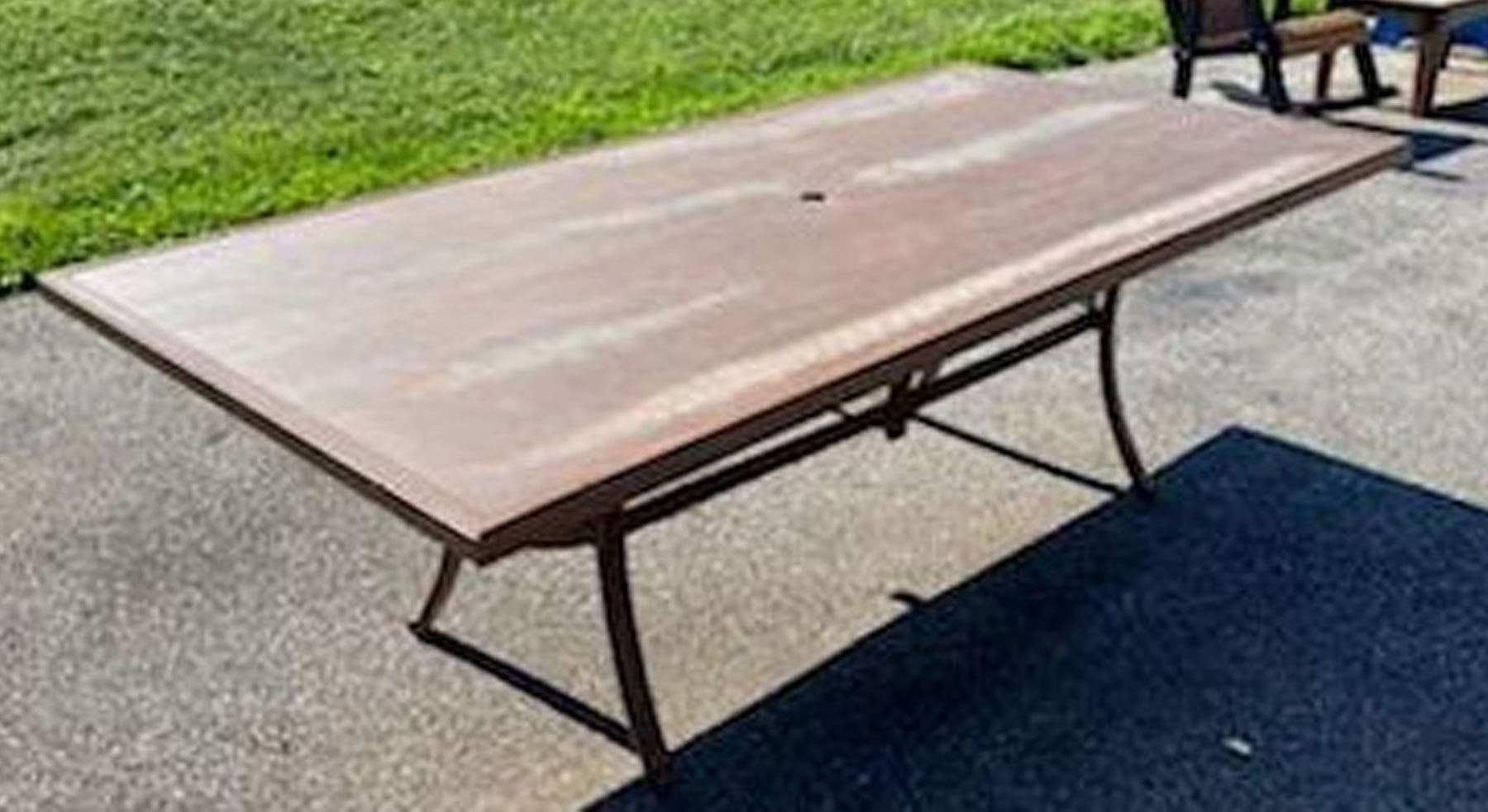 Castelle Vintage 84 inch Rectangular Dining Table with Brushed Pecan Base