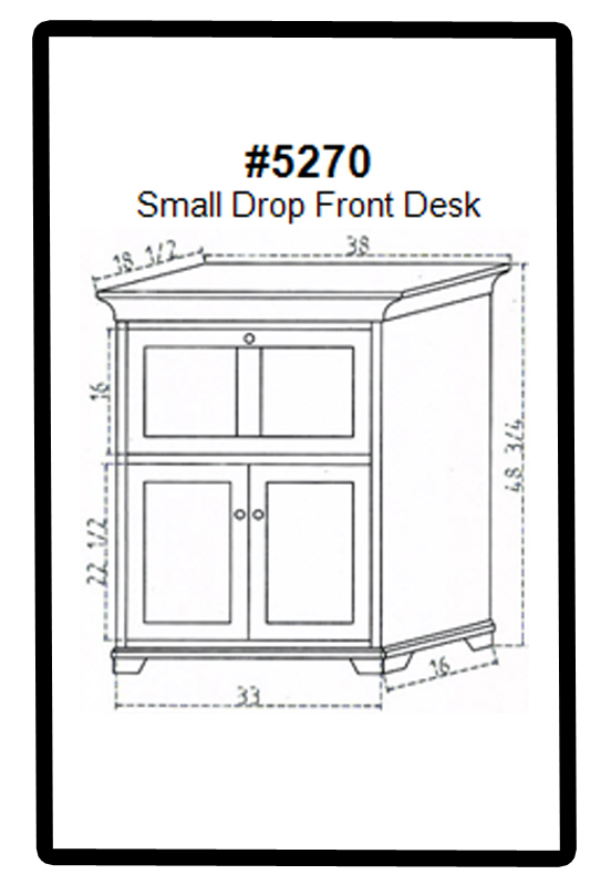 Findlay Drop Front Desk Ohio Hardwood Upholstered Furniture