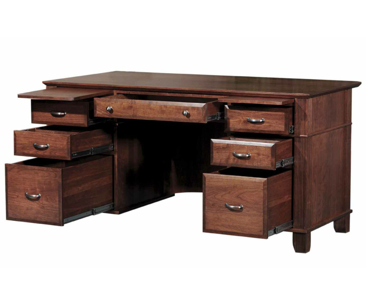 Arlington Executive Desk in Solid Hardwood - Ohio Hardwood Furniture