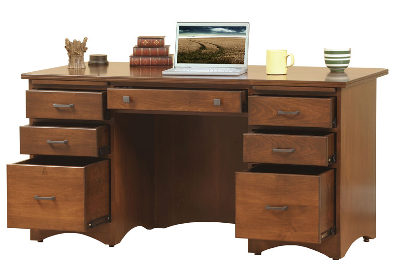 Prairie Mission Executive Desk In Solid Hardwood Ohio Hardwood