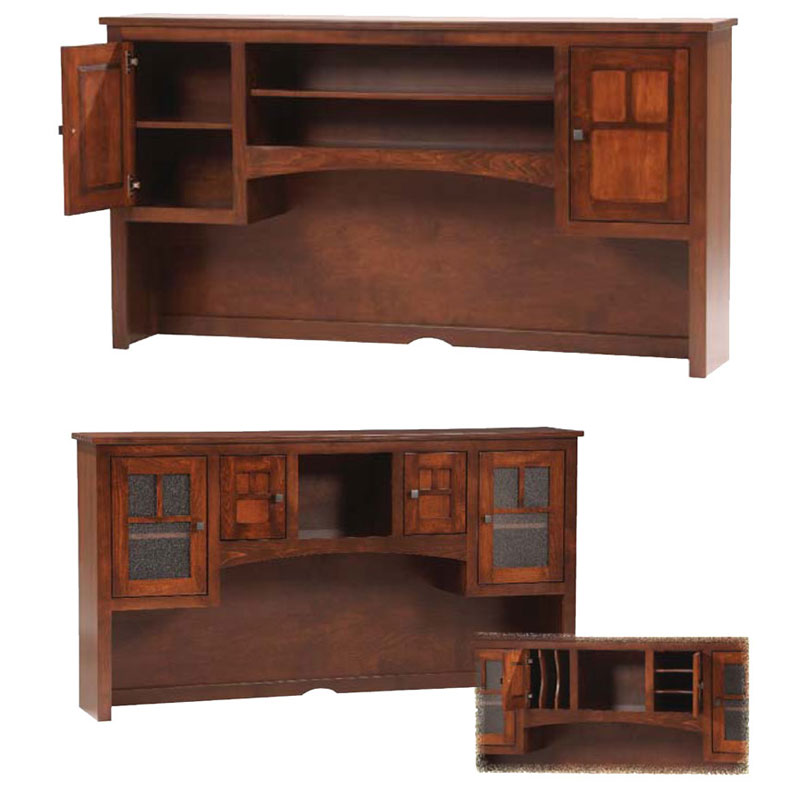 Prairie Mission L Desk Hutches In Solid Hardwood Ohio Hardwood