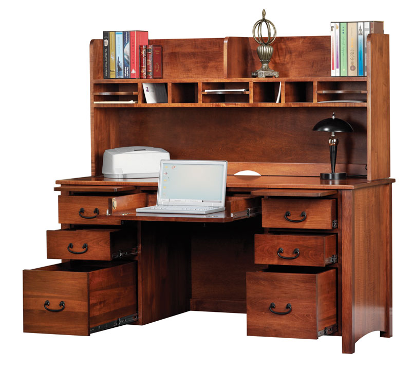 Rivertowne 60 Inch 7 Drawer Desk Ohio Hardwood Furniture