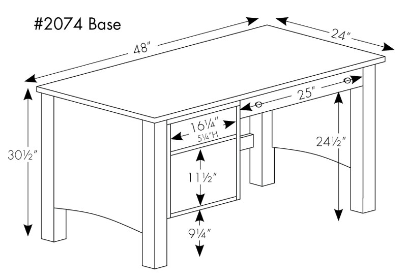 Rivertowne 48 inch 3-Drawer Desk