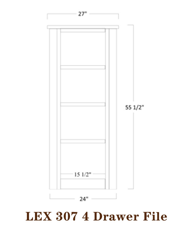 Lexington Series Two Drawer File-Ohio Hardwood Furniture