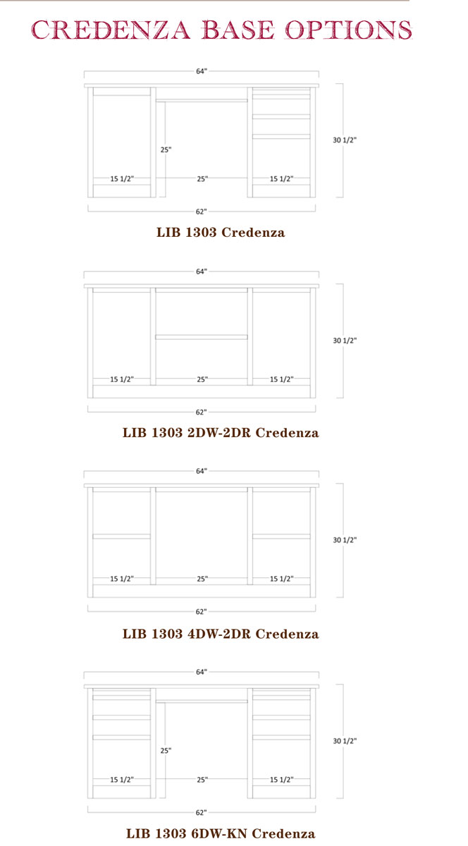 Liberty Series Credenza and Hutch- Ohio Hardwood Furniture