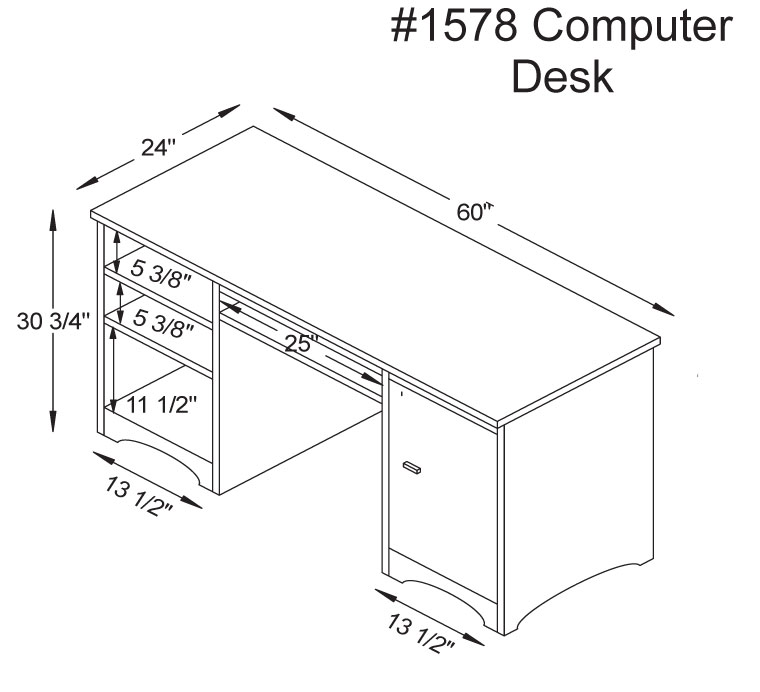 Woodbury Computer Desk - Ohio Hardwood Furniture